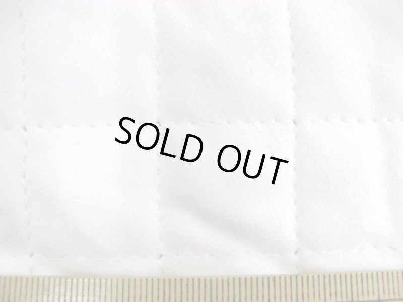 画像1: スエードキルト生地（オフホワイト） (1)