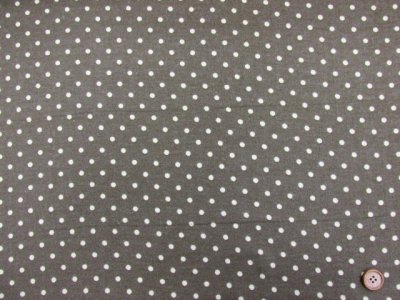 画像1: 綿麻シーチング　起毛　５ｍｍドット　（茶系）【§】↑