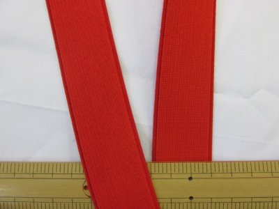 画像1: 座布団のゴムなどに　３ｃｍ巾　色ゴム　（赤）