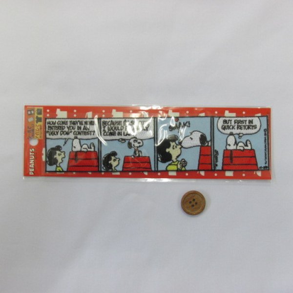 ワッペン スヌーピー 【SMAK!】 4コマ漫画 アイロン接着 ワッペン スヌーピー 【SMAK!】 4コマ漫画 アイロン接着
