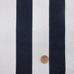 画像1: ☆11号帆布 110cm巾　ストライプ　はぎれ１ｍ（紺） (1)