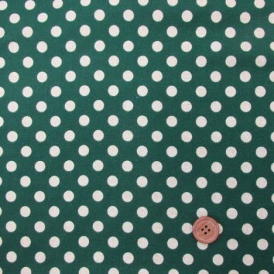 画像1: ハロウィン　スケア　ラメドット柄　スケア生地　(グリーンに生成り色のドット)