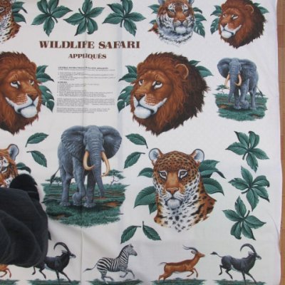 画像2: 【訳あり】値下げしました。WILDLIFE SAFARI APPLIQUE'S　サファリ　パネル