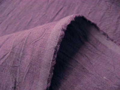 画像2: リネンキャンバスハンドワッシャー生地（紫）