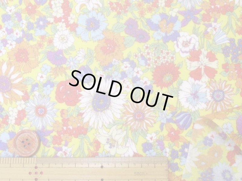 画像10: リバティー風　レトロコレクション　デザインフラワー柄　60ローン生地　ラミネート　つや消し (10)