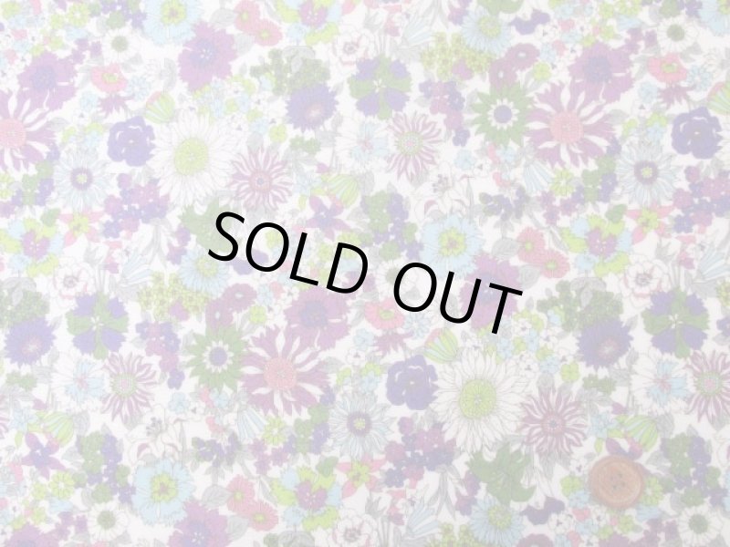 画像6: リバティー風　レトロコレクション　デザインフラワー柄　60ローン生地　ラミネート　つや消し (6)