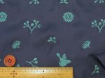 画像10: オシャレな刺繍入り!!　撥水加工　小鳥と木の実柄　ナイロンオックス刺繍生地 (10)