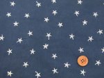 画像1: (T)可愛い!!　刺繍生地　スター・星柄　ソフトブロード生地　はぎれ４０ｃｍ(ネイビー) (1)