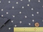 画像3: （３）再販!!　可愛い!!　刺繍生地　スター・星柄　ソフトブロード生地　はぎれ５５ｃｍ（グレーGRY） (3)