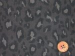 画像1: ◆◆21W　細コール天　レオパード・ヒョウ柄　コーデュロイ生地　はぎれ８０ｃｍ(ダークグレー) (1)