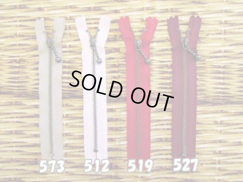 画像3: 定番人気♪　YKK　玉付きファスナー【14cm】 計16色　金具：アンティークゴールド (3)