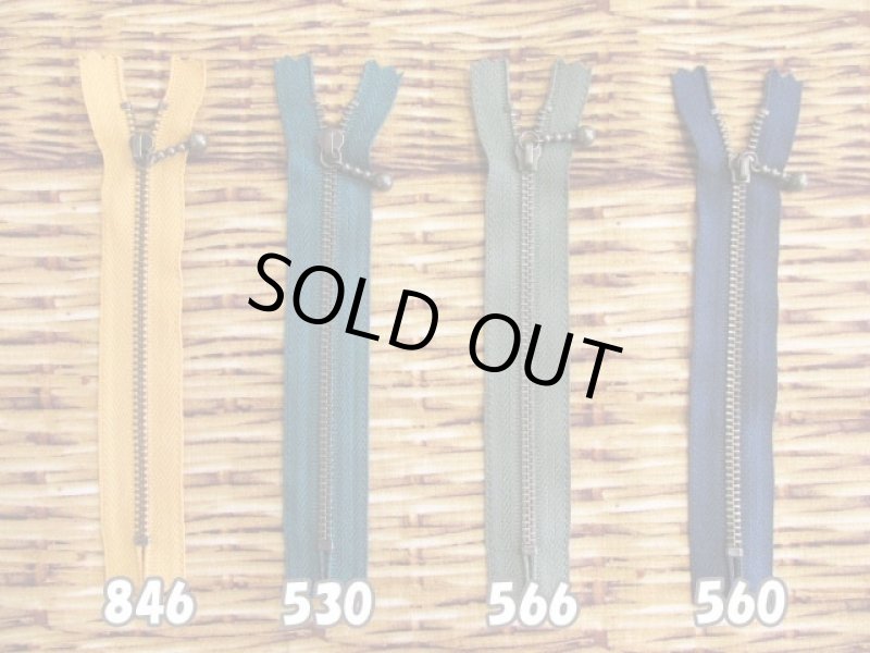 画像4: 定番人気♪　YKK　玉付きファスナー【14cm】 計16色　金具：アンティークゴールド (4)