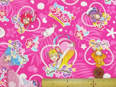 画像2: 2021年　トロピカルルージュ！　プリキュア　マリン・ハワイアン柄　オックス生地