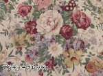 画像2: YUWA　定番　アンティークフラワー　花柄　コットンリネンキャンバス生地 (2)