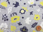 画像2: ８０ｃｍ幅　北欧風　フラワーバード　花柄　ジャガードニット生地 (2)