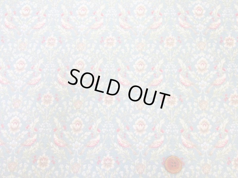 画像6: ダマスクバード　ダマスク・鳥柄　コットンリネンキャンバス生地　ラミネート　つや消し (6)