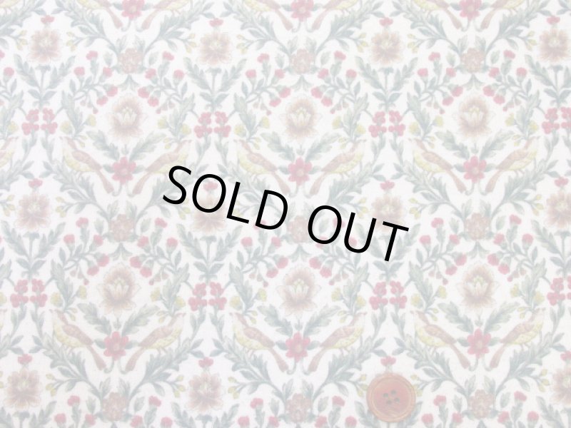 画像3: ダマスクバード　ダマスク・鳥柄　コットンリネンキャンバス生地　ラミネート　つや消し (3)