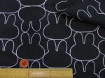 画像7: 幅約98cm　刺繍　ラビットシルエット柄　シーチング生地 (7)