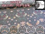 画像1: moda　USAコットン　Morris Collection　いちご泥棒　シーチング生地　ラミネート　つや消し (1)