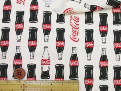 画像2: コカ・コーラ　瓶柄　オックス生地