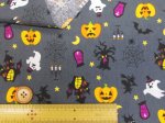 画像7: マルチカラー　ハロウィン　ゴースト　かぼちゃ柄　シーチング生地 (7)