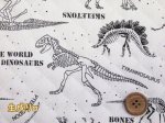 画像2: ダイナソーフォッシル　化石・骨・恐竜柄　オックス生地　全針キルト (2)