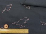 画像7: 刺繍巾96cm　恐竜　ダイナソー柄　刺繍オックス生地 (7)