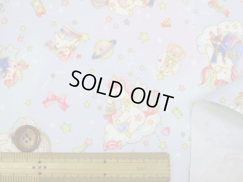 画像4: ゆめかわ　星空とユニコーン　星座・宇宙柄　オックス生地　ラミネート　つや消し (4)