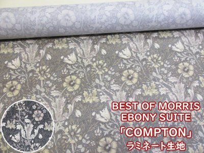 画像1: BEST OF MORRIS moda　コンプトン　フラワー・花柄　USAコットン　シーチング生地　ラミネート　つや消し