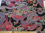 画像7: 和柄　ドラゴン　龍　大柄　ドビー生地　ゴールドラメ入り (7)