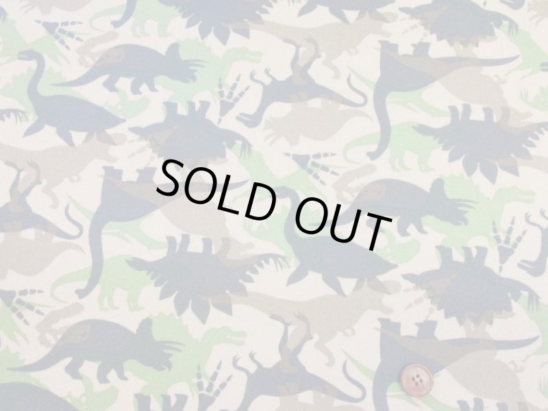 画像6: ダイナソーシルエット　恐竜・迷彩・カモフラージュ柄　ツイル生地　ラミネート　つや消し (6)