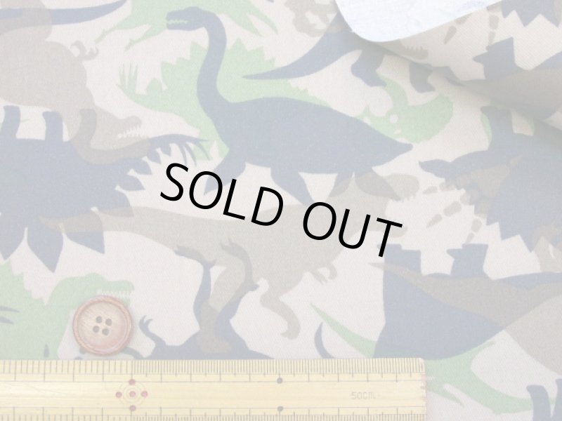 画像7: ダイナソーシルエット　恐竜・迷彩・カモフラージュ柄　ツイル生地　ラミネート　つや消し (7)