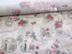 画像1: ２０％オフ!!　YUWA　イングリッシュアフタヌーン　フラワー・花柄　シャーティング生地　ラミネート　つや消し (1)
