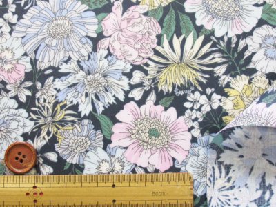 画像2: ルミナスフラワー　フラワー・花柄　ブロード生地　ラミネート　つや消し