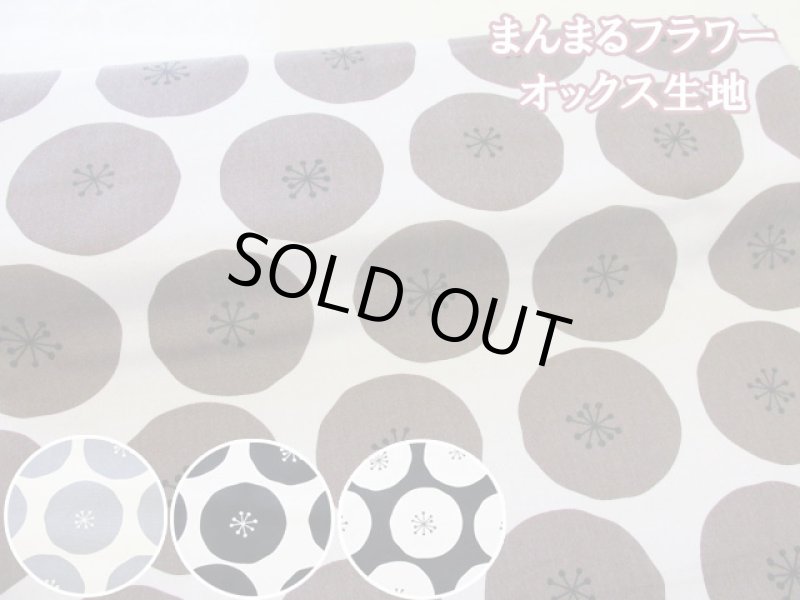 画像1: まんまるフラワー　あんぱん　フラワー・花柄　オックス生地 (1)