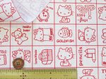 画像4: 142cm幅　サンリオ　ハローキティ　スクエア柄　ポリエステルオックス生地 (4)