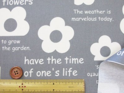 画像3: ライクフラワーズ　英字　フラワー・花柄　オックス生地　ラミネート　つや消し