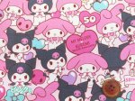 画像2: サンリオ　50周年　マイメロディ　クロミ　ラブリーハート柄　オックス生地 (2)