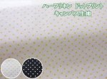 画像1: ハーフリネン　5mmドット　ドット・水玉柄　キャンバス生地 (1)