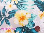 画像2: ハワイアン　ハイビスカス　プルメリア　フラワー・花柄　オックス生地　ラミネート　つや消し (2)