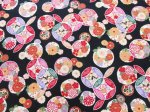 画像6: 和柄　七宝花模様　七宝・花柄　金彩プリント　ドビー生地 (6)