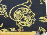 画像7: 和柄　風神雷神　金彩プリント　ドビー生地 (7)