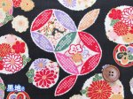 画像5: 和柄　七宝花模様　七宝・花柄　金彩プリント　ドビー生地 (5)