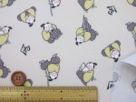 画像4: 可愛い お侍さん　人・侍柄　シーチング生地 (ライトベージュ)  ラミネート　つや消し 小泉ライフテックス (4)
