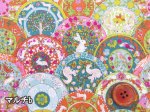 画像2: アニマルフォレスト　サークル柄　シーチング生地 (2)