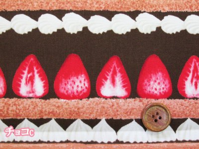 画像2: リピート入荷!!　ショートケーキ　イチゴ・ケーキ・苺柄　オックス生地