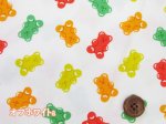 画像2: クマグミ　お菓子・くま柄　オックス生地 (2)