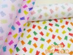 画像1: クマグミ　お菓子・くま柄　オックス生地 ラミネート　つや消し (1)
