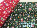 画像1: スノードームサンタ　サンタクロース・クリスマス柄　スケア生地 (1)