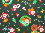 画像2: 仲良しサンタとトナカイ　サンタクロース・クリスマス柄　スケア生地 (2)